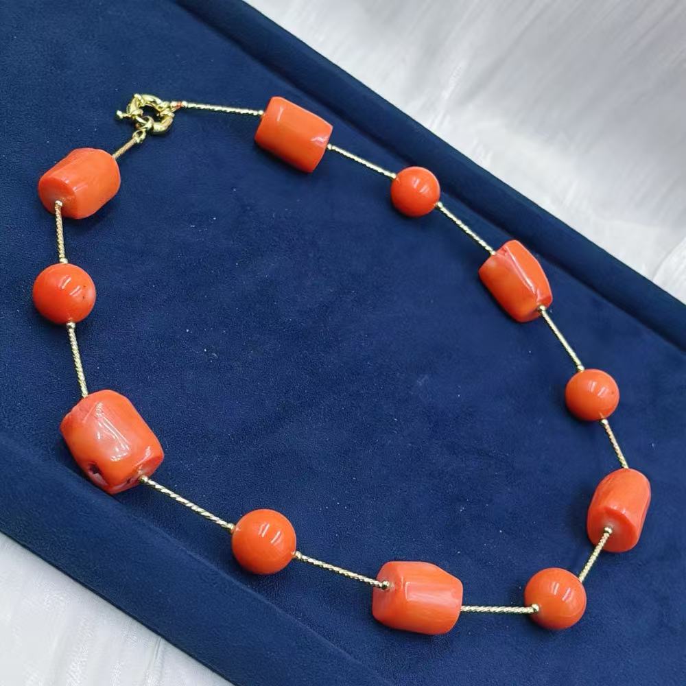 Freshwater Line - Collana Corta Vintage da Donna con